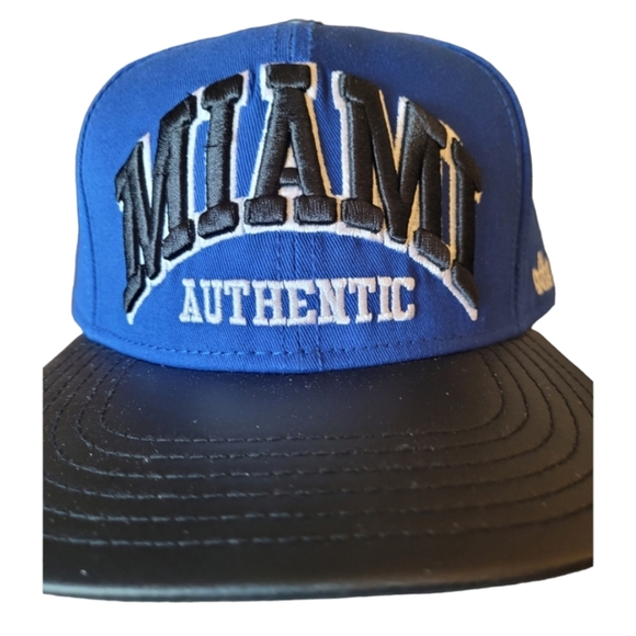 Miami Authentic Baseball Cap New with Tags Flat Bill Snapback Adjustable - Picture 2 of 4